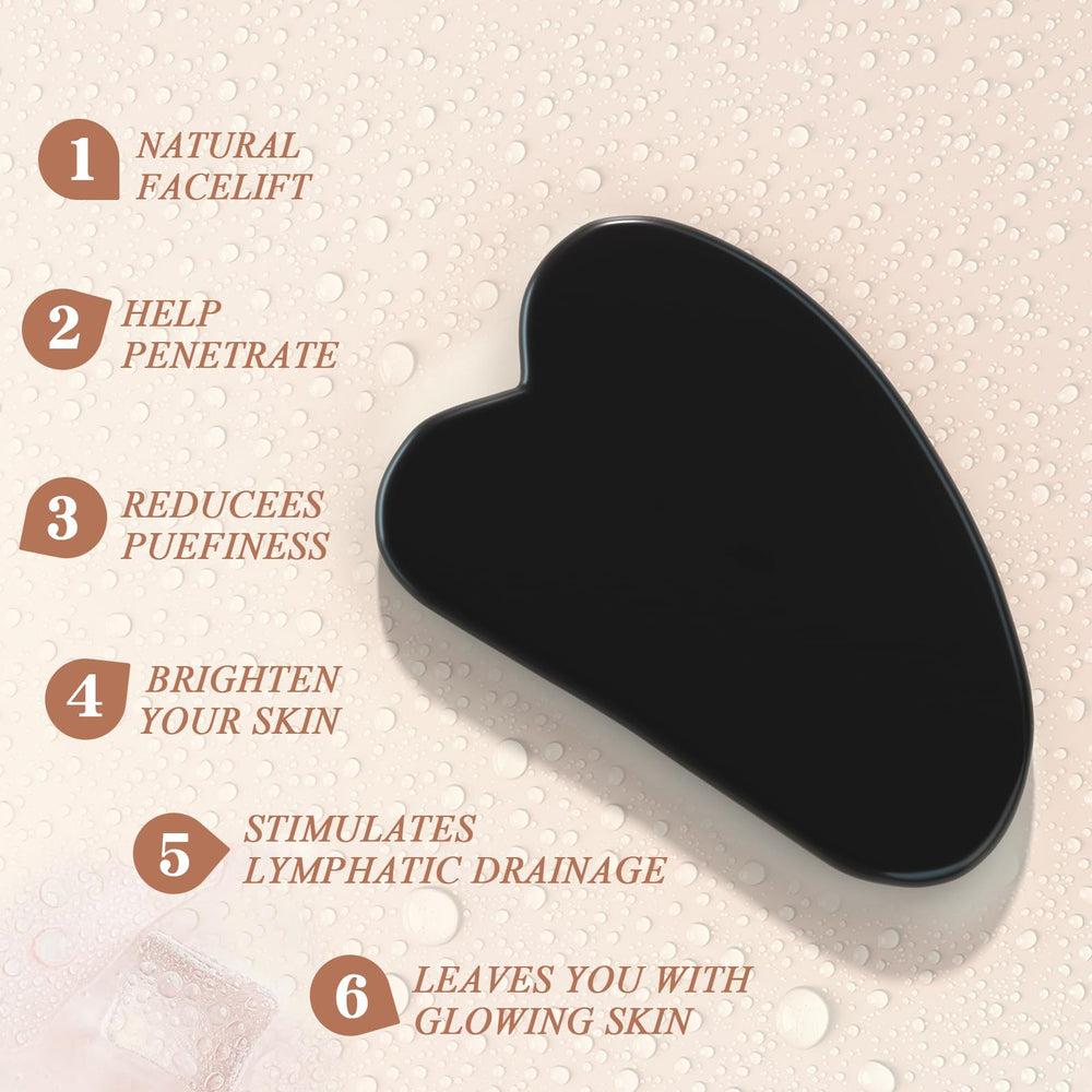 Rodillo de jade para rostro y cuello YLTNEUQER masaje suave.