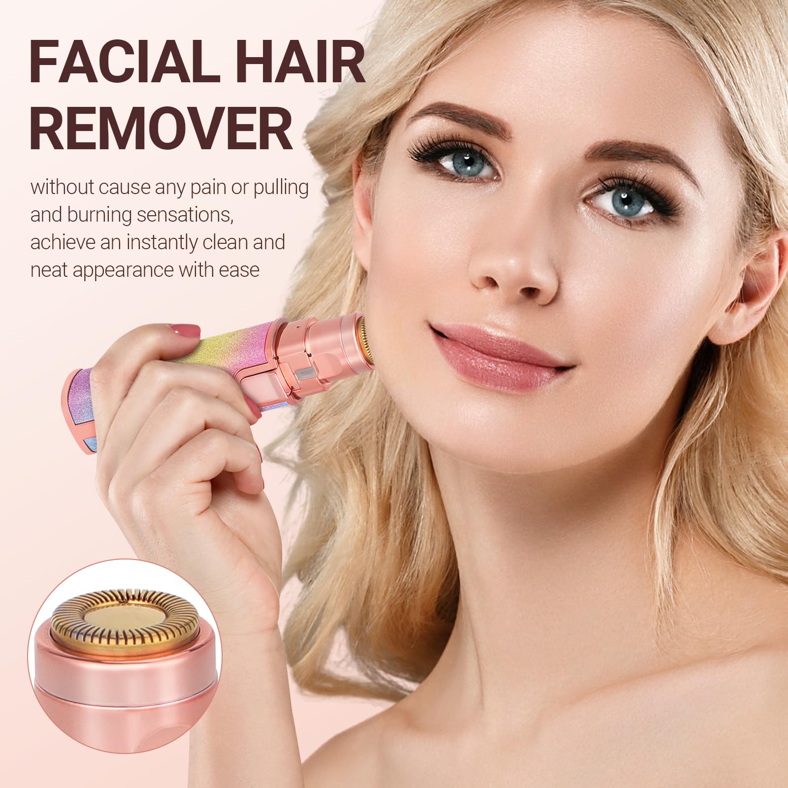YLYYCC Cortadora cejas: define arco suave para un look natural.