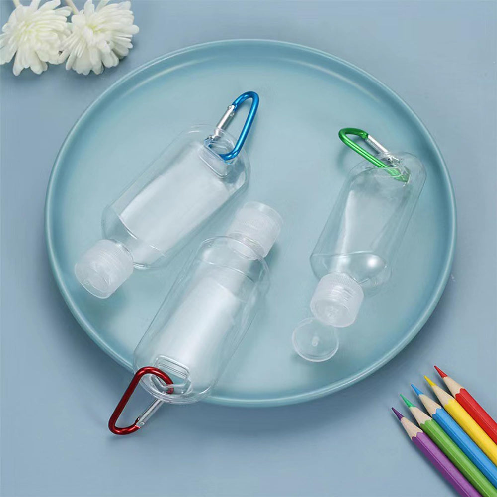 Conjunto Ynaize de 5 botellas transparentes para identificación rápida.