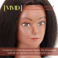 Pelo humano con textura realista en YODIDI para practicar cortes y peinados