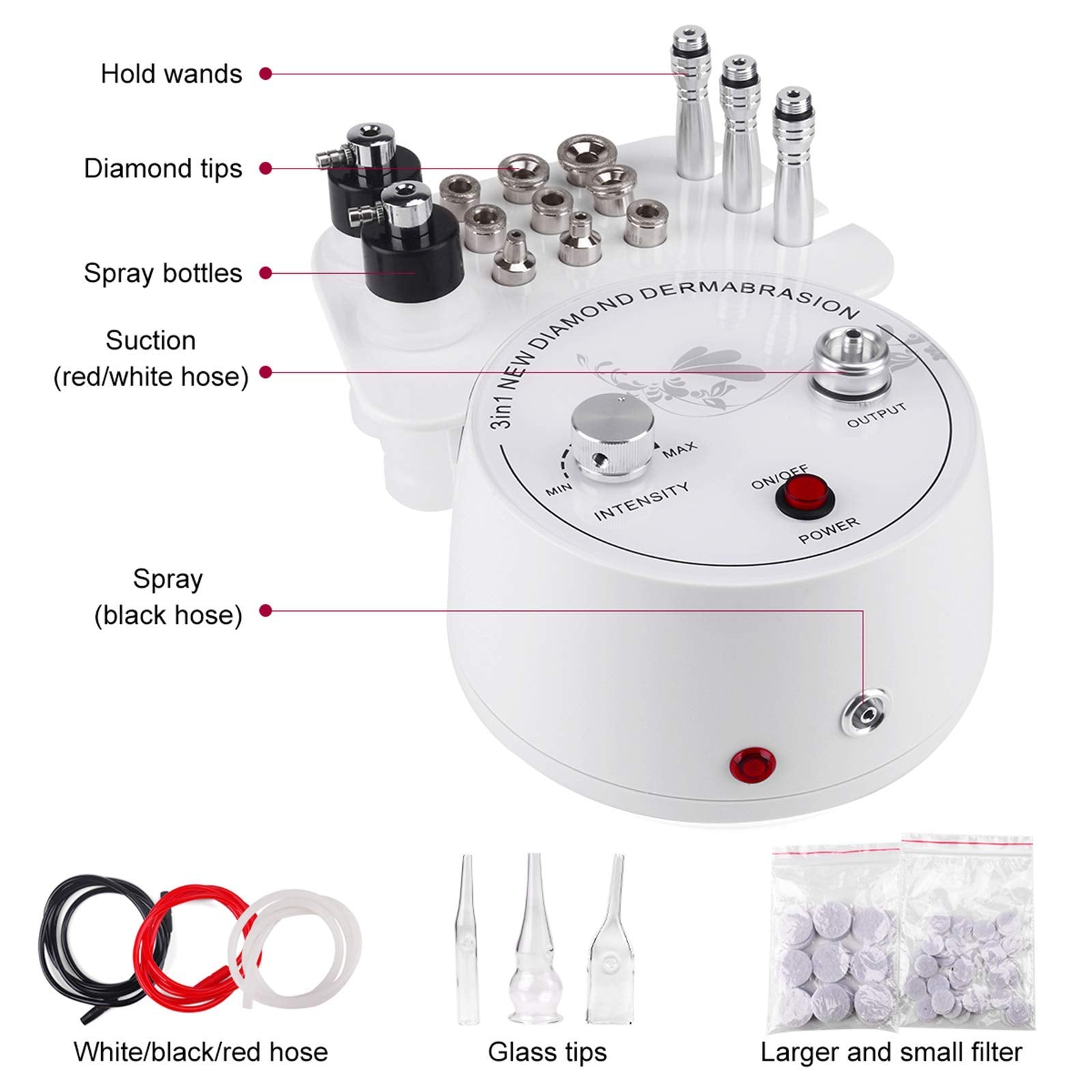 Yofuly puntas de diamante nueve piezas para adaptar zonas faciales.