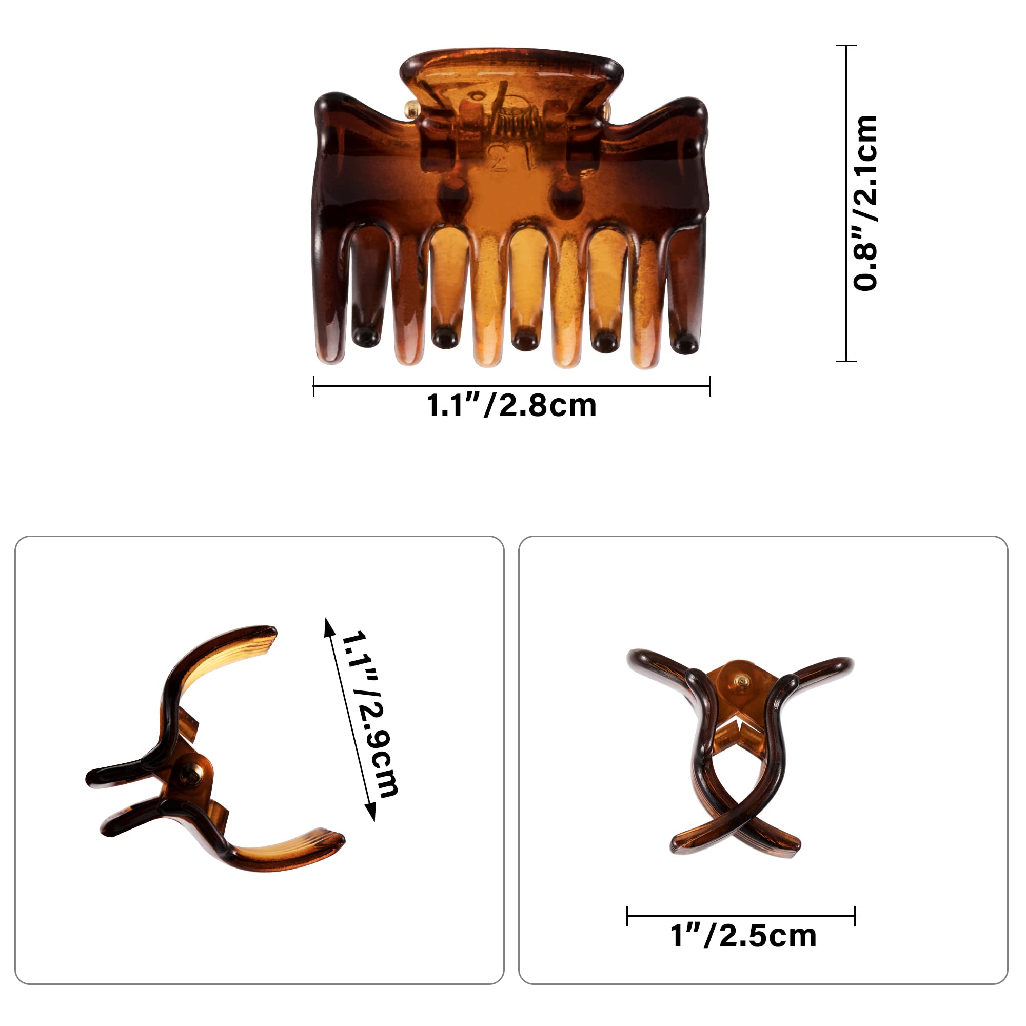 Clip pelo resistente marrón de 1 pulgada para cabello fino o grueso