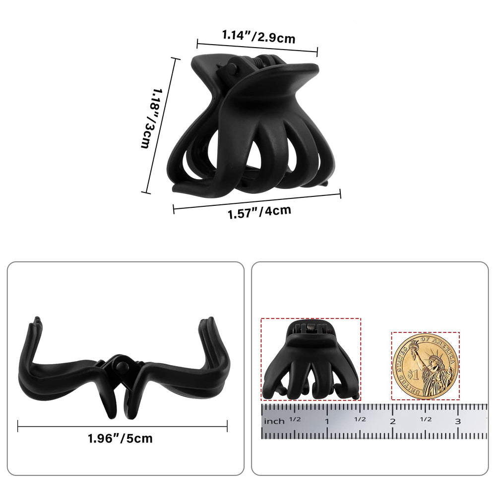 Pinzas YOHAMA negro con resorte fuerte para cabello grueso y recogidos estables.