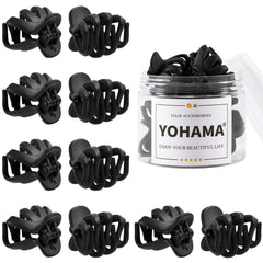 Pinzas para cabello YOHAMA octopus negro 4 cm, agarre firme para peinados duraderos.