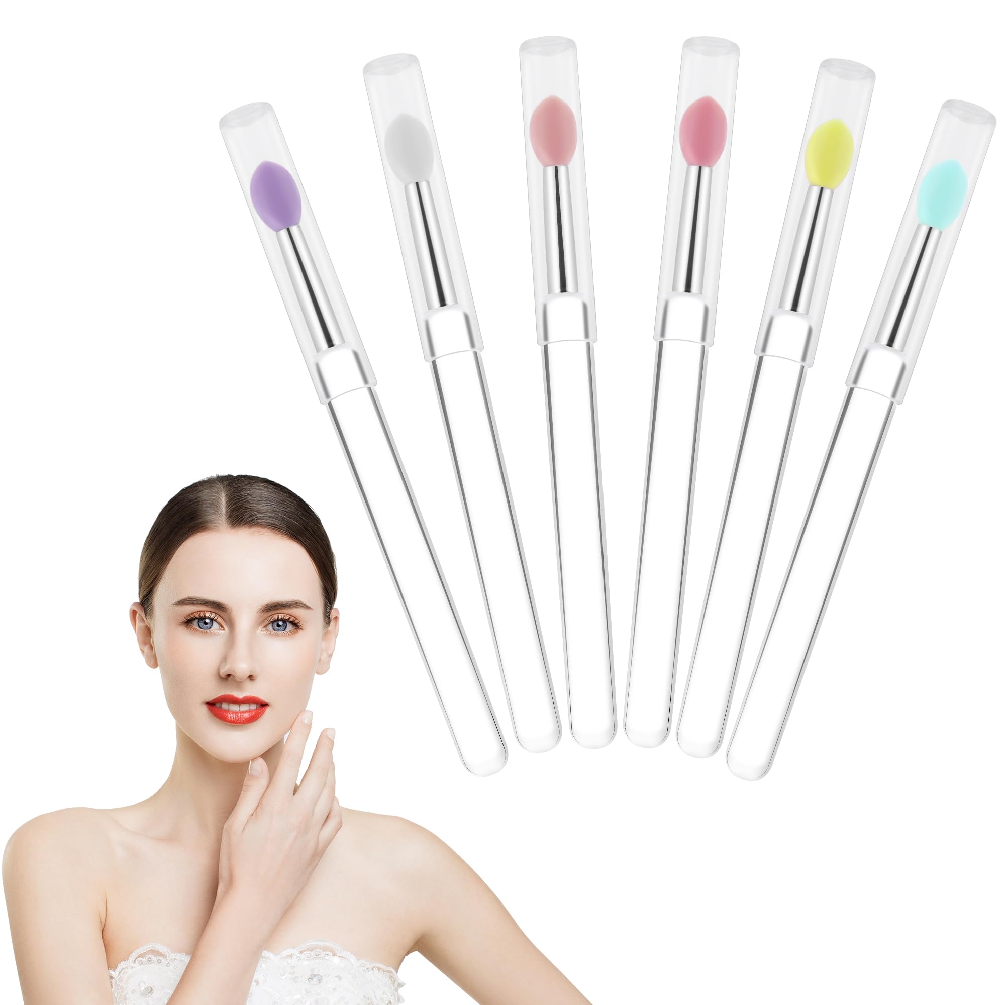 Yoizyfree aplicadores de labios de silicona, suaves y reutilizables para una aplicación higiénica.