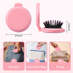 YOJOR cepillo mini plegable con ventilaciones para masaje suave del cuero cabelludo.