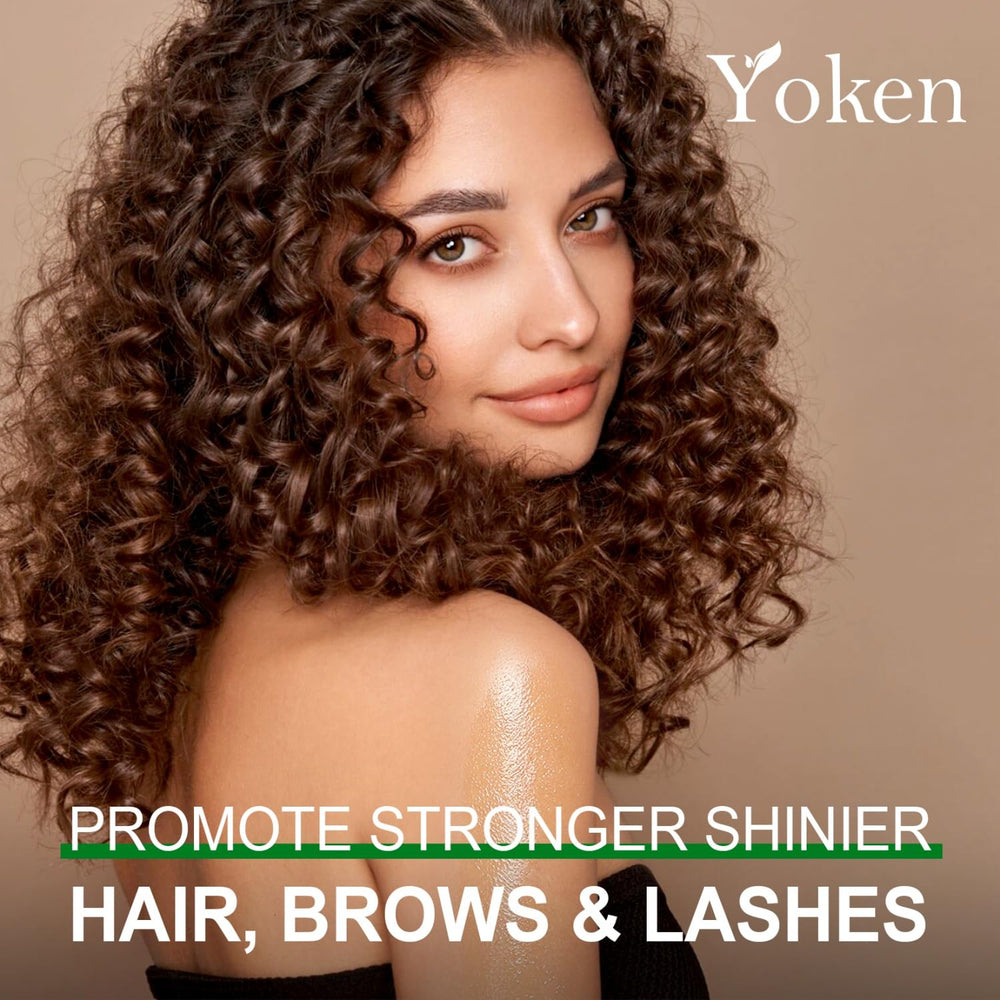 Cabello brillante y nutrido con aceite de Ricino Yoken