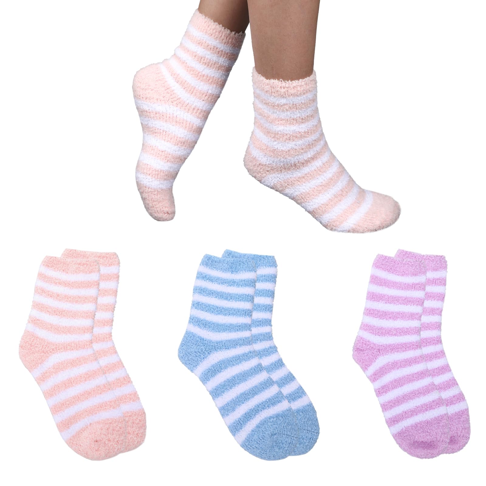 Calcetines Aloe de YONHTUTU: tres pares para cuidado cómodo en casa.