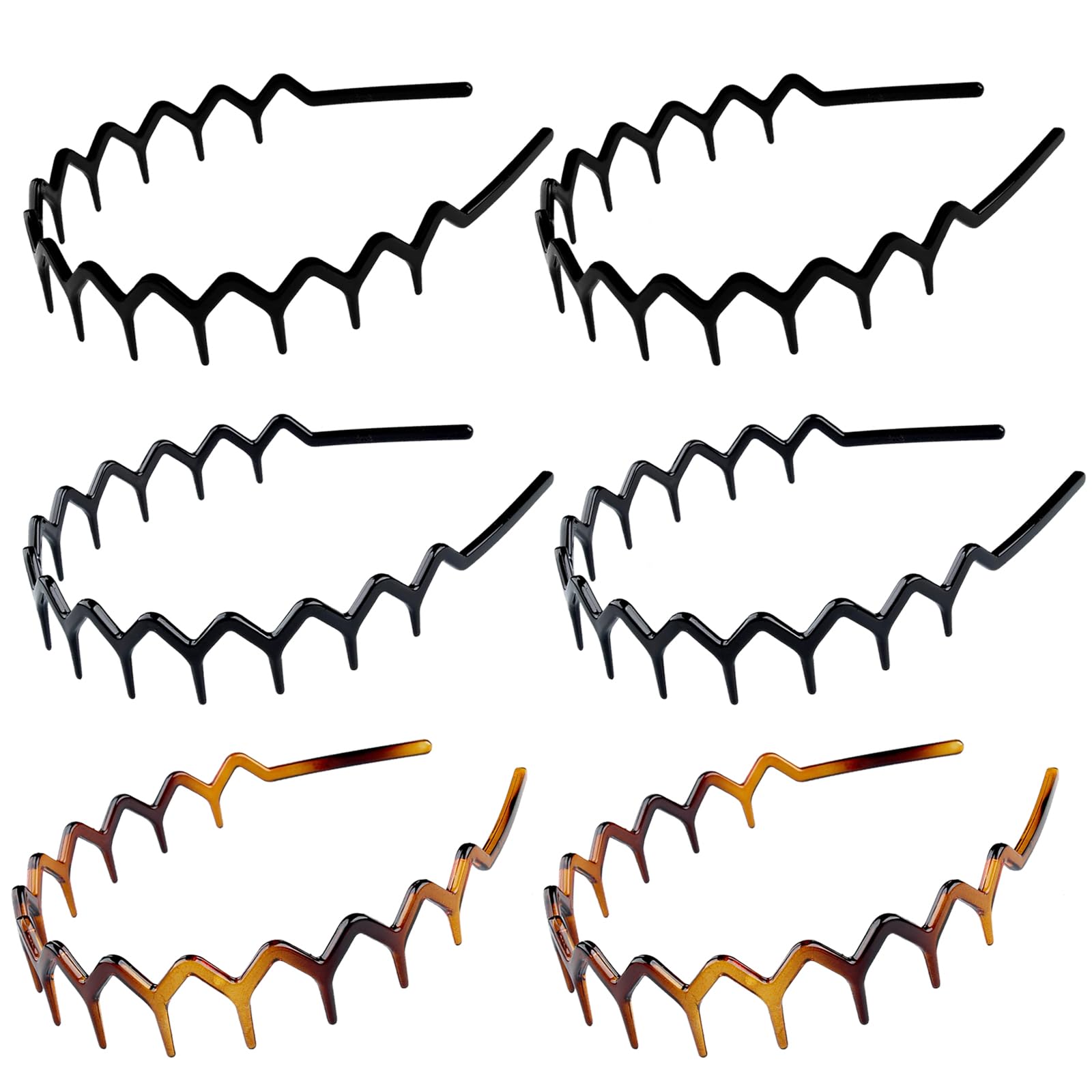 YONOY diadema dientes tiburon zigzag para uso diario cómodo y moderno