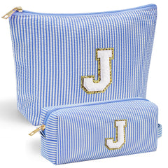Estuche YOOLIFE Inicial J frente con chenille, ideal para regalo personalizado.