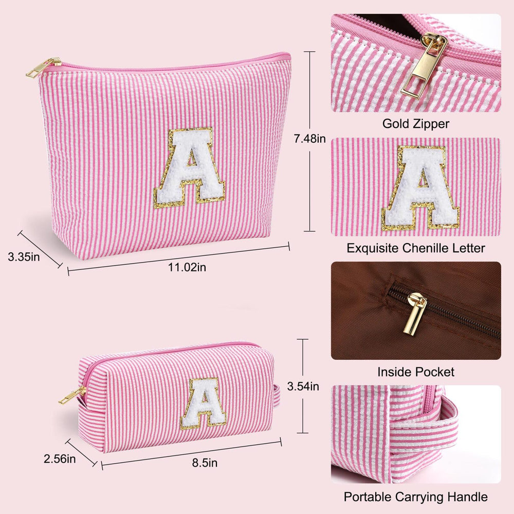 YOOLIFE Initial Makeup Bag, colores y letras para estilo único.