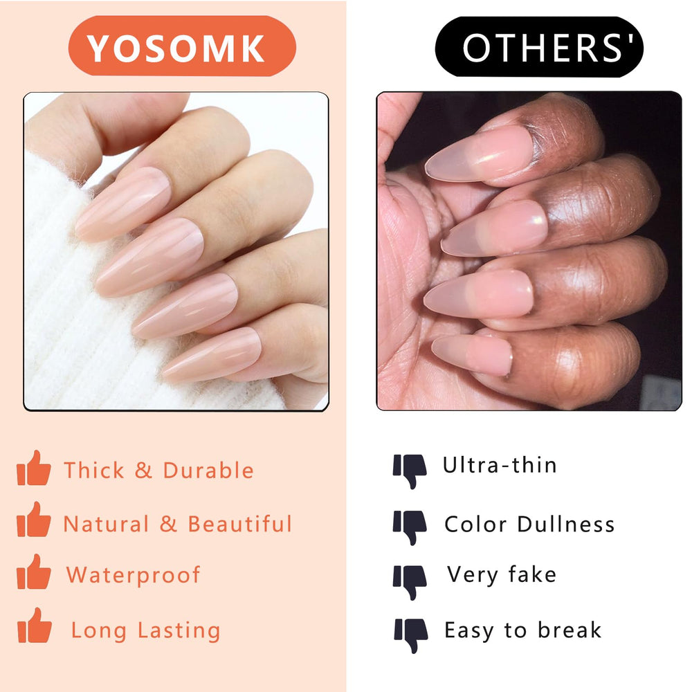 Pegamento gel para uñas YOSOMK, fijación rápida y retirada suave.