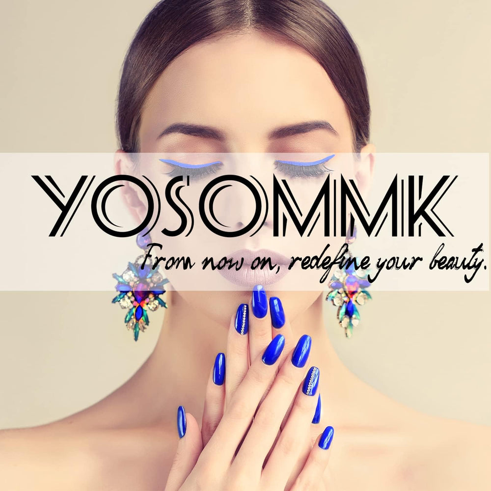 Empaque de YOSOMMK con lima y set completo de uñas acrilicas.
