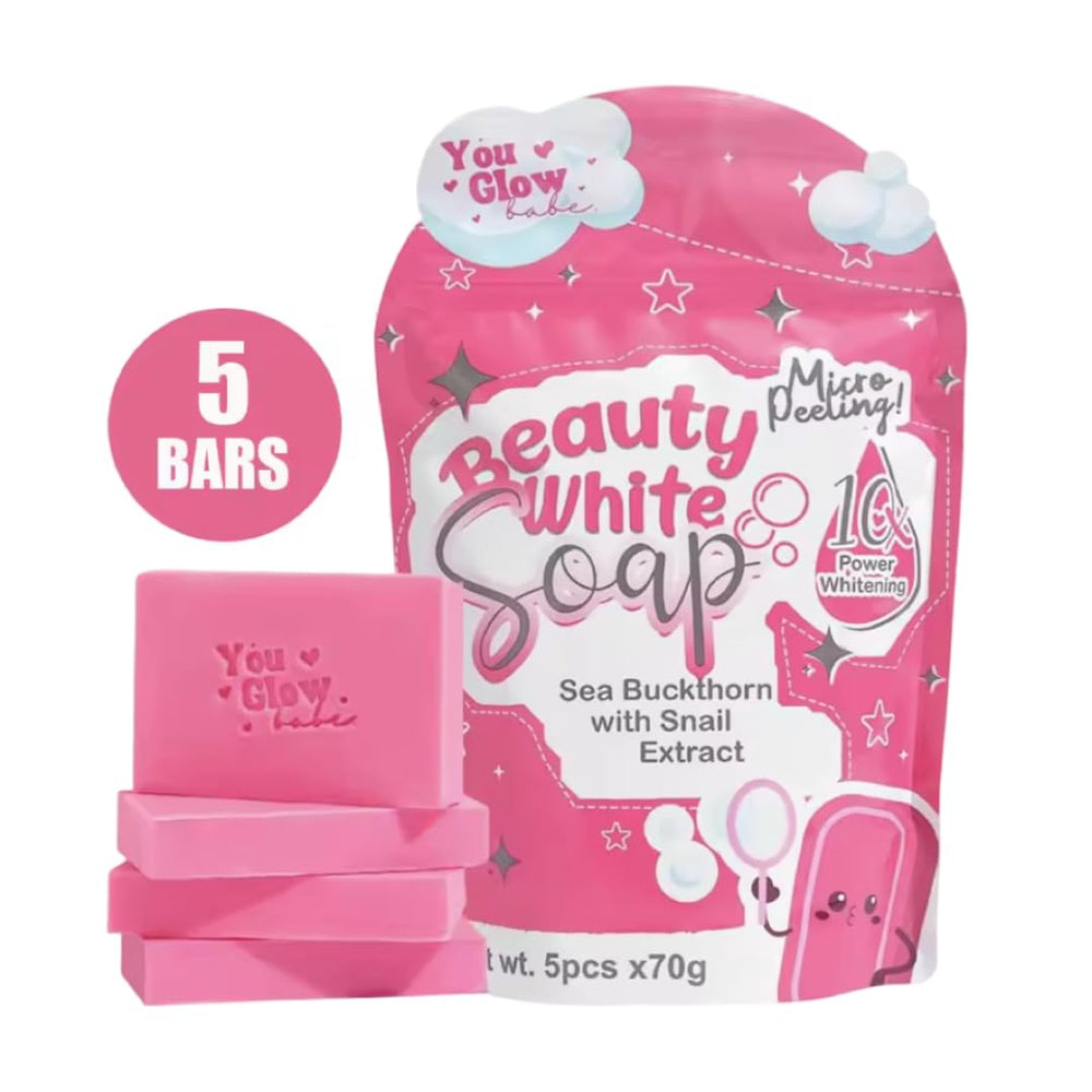 Set de 5 barras You Glow Babe de 70 g cada una para rutina diaria.