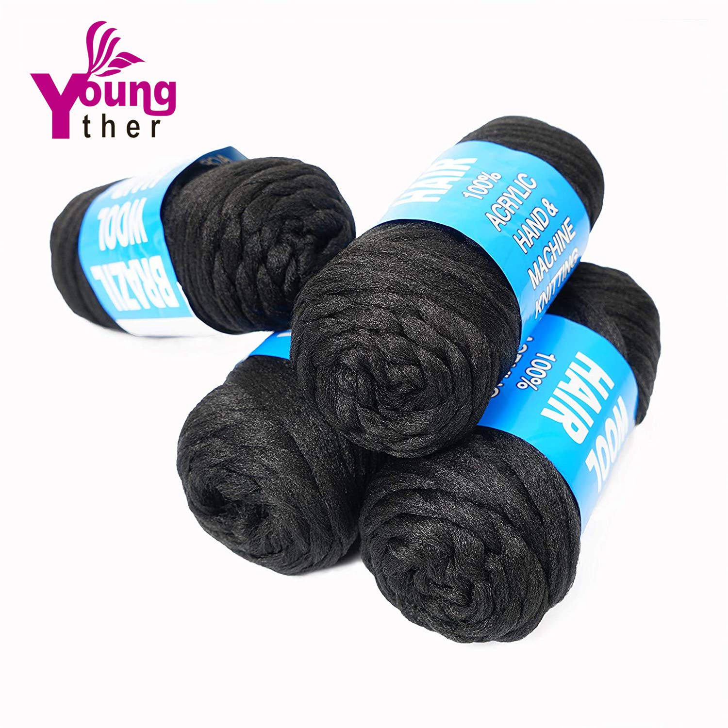 Youngther clips negros naturales fijan peinados con facilidad.