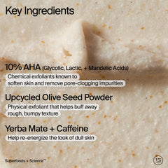Youth To The People exfoliante corporal aroma energizante durante la ducha.