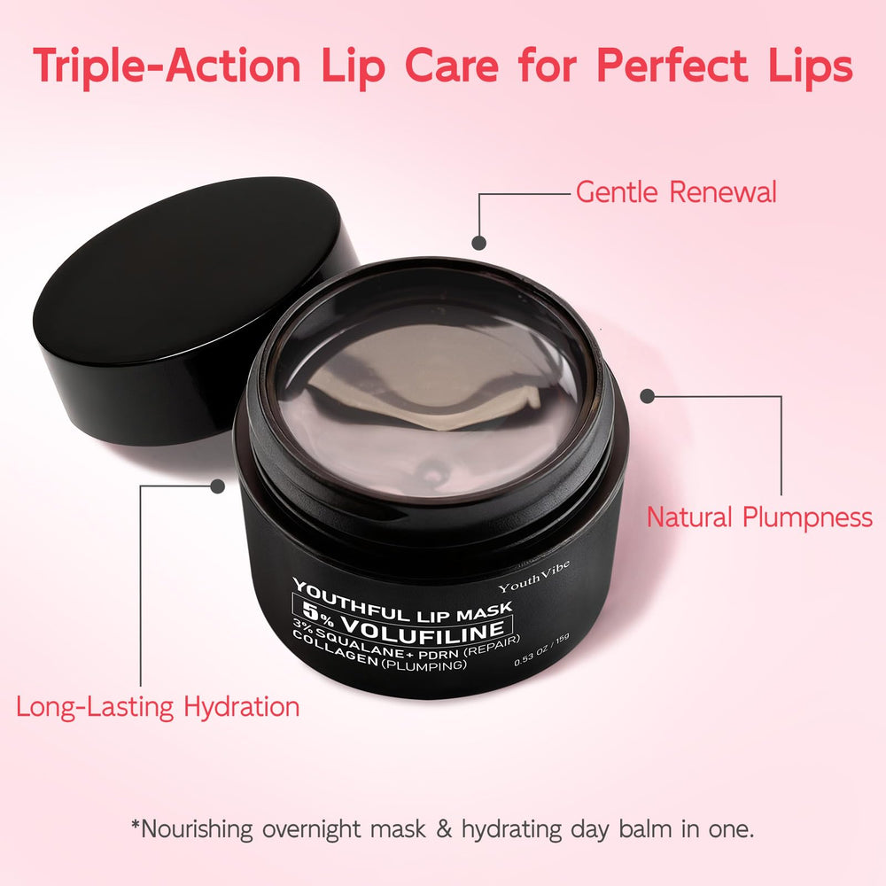 YouthVibe mascarilla nocturna labios textura suave que hidrata durante la noche