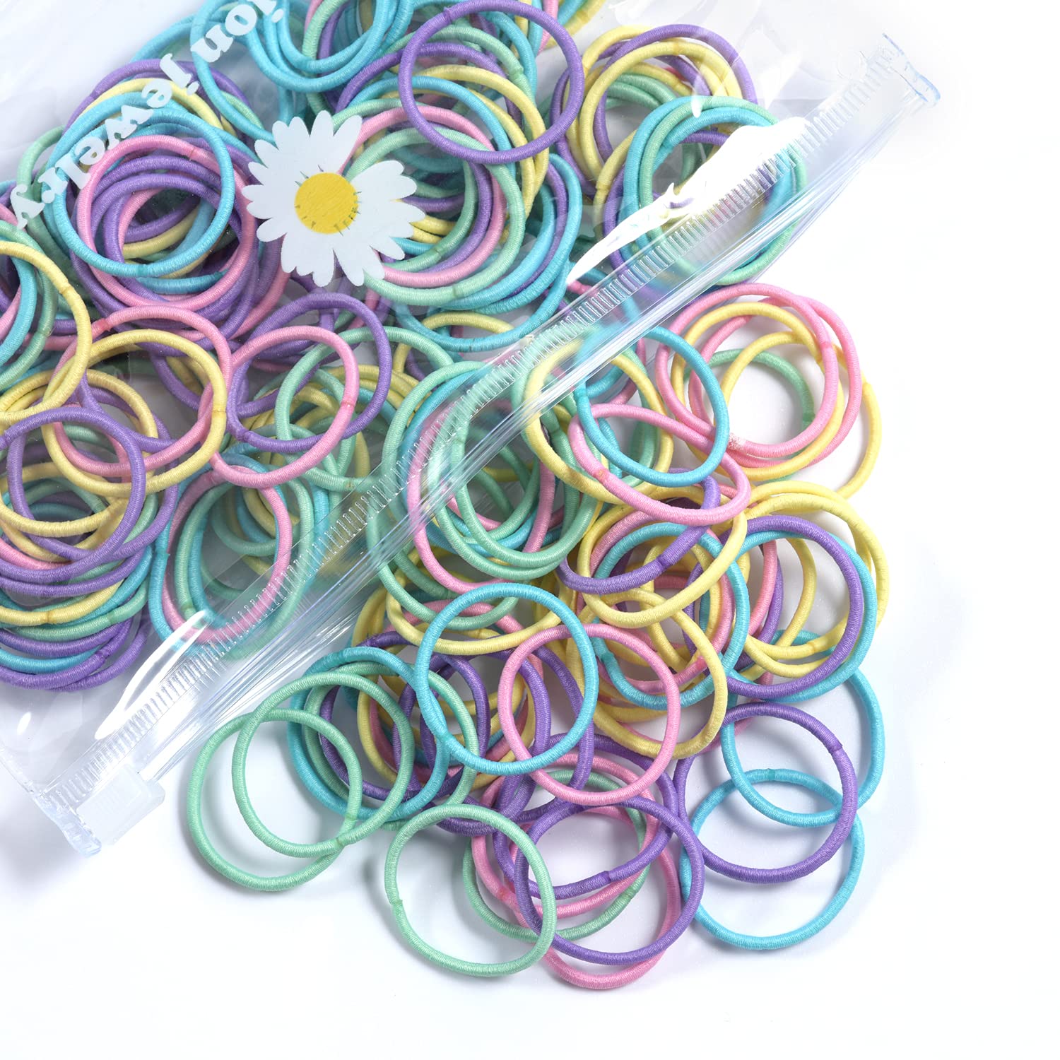 YOUXUAN elasticos cabello para niñas multicolor, duraderos y fáciles de usar.