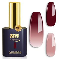 Gel de uñas YTD Likomey cambia de color según la temperatura en el bote.