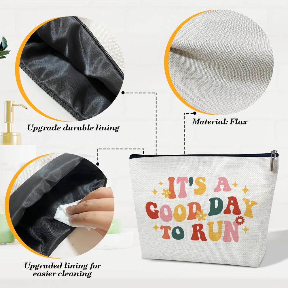 Bolso de maquillaje Ythuil Groovy de gran capacidad para maquillaje y accesorios.