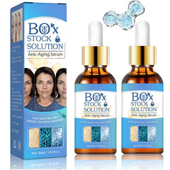 Yuanyuuo 2Box serum bottle close-up highlighting sleek packaging and hydrating formula.
