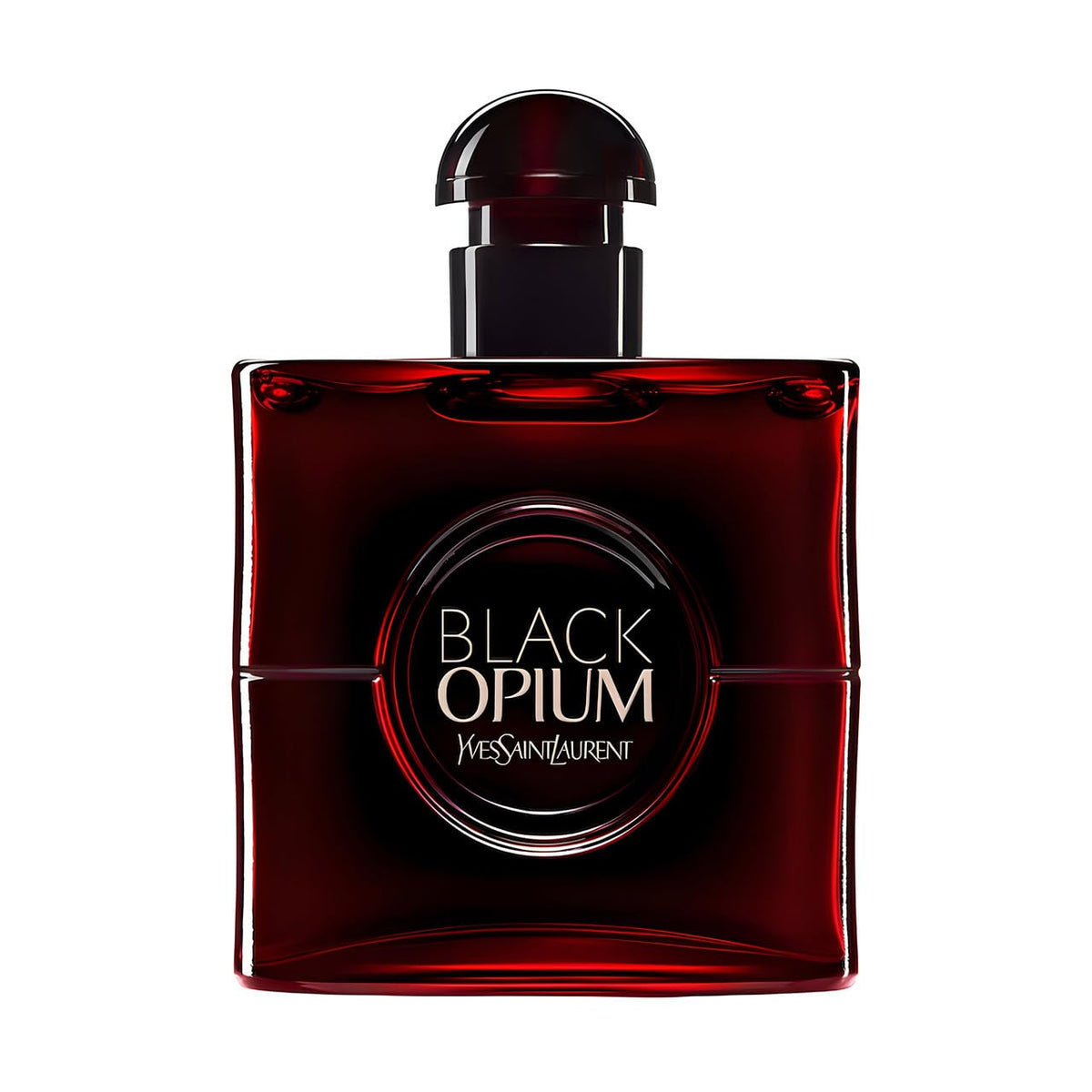 Frasco completo de Black Opium Over Red de Yves Saint Laurent para mujer, aspecto elegante y nocturno