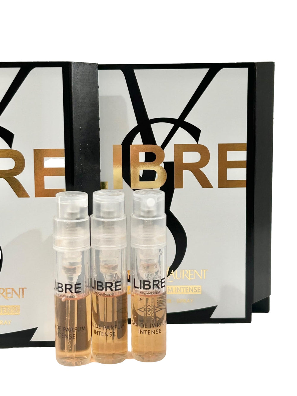 YSL Libre EDP Intense, muestra de 1.2 ml, perfecta para llevar en bolso.