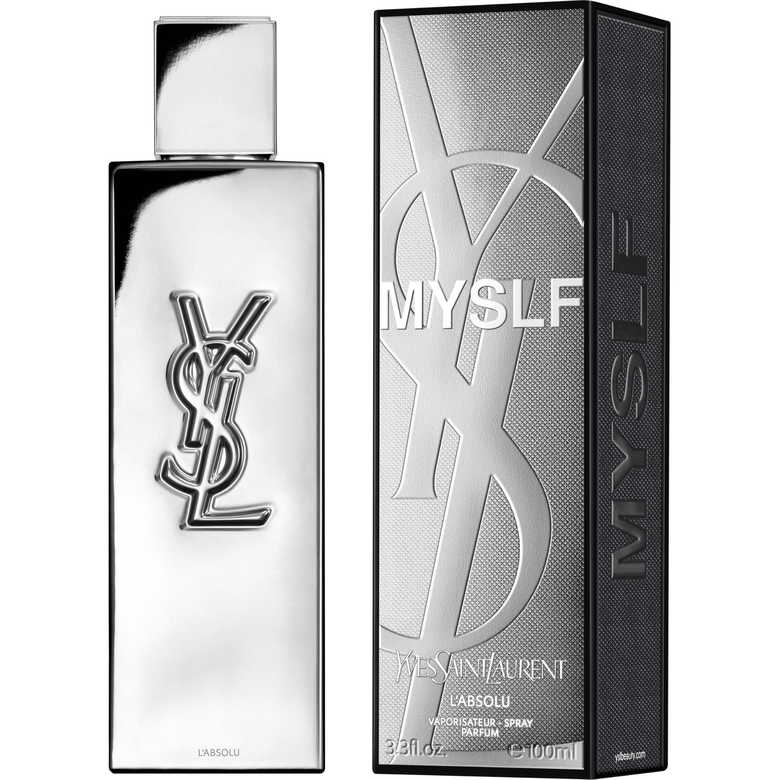 Yves Saint Laurent MYSLF L'ABSOLU, botella elegante para un aroma duradero e inolvidable.