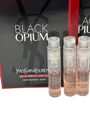Conjunto de 3 muestras de YSL Over Red Black Opium para explorar.