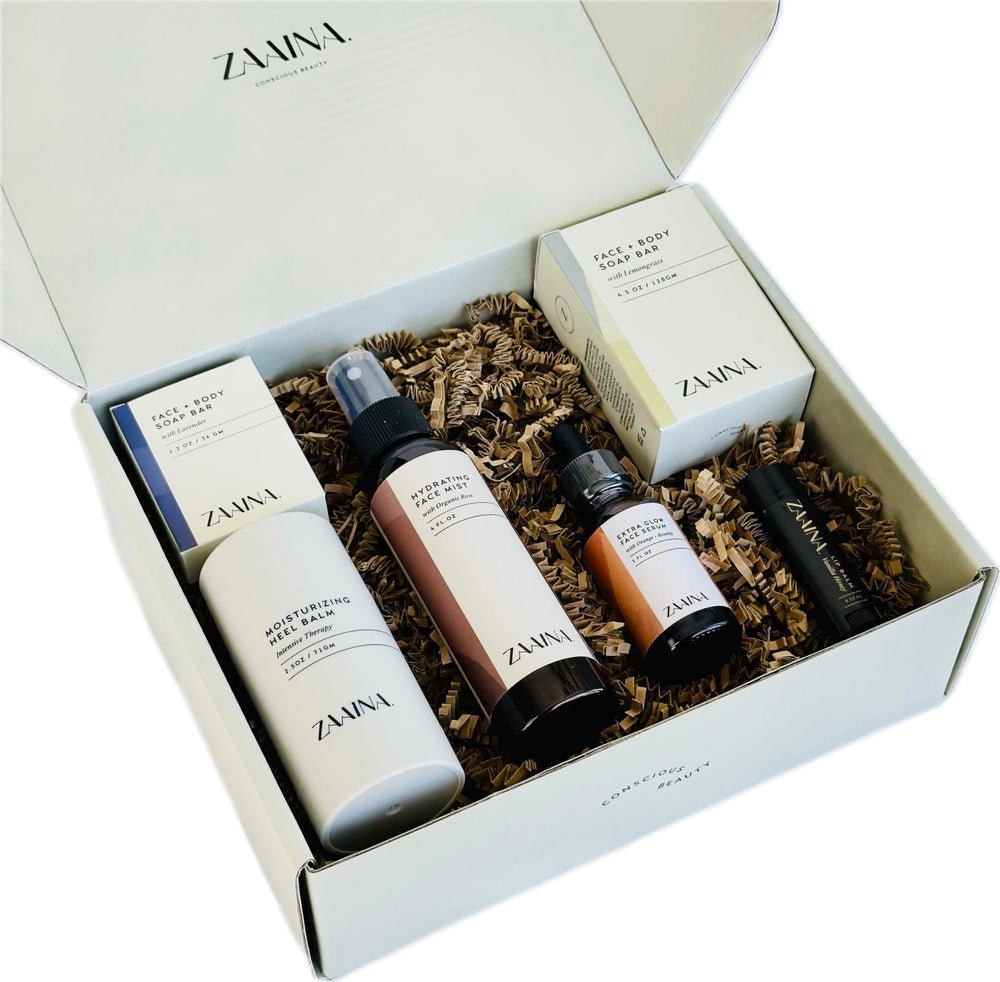 ZAAINA Spa Gift Set rose face mist bottle with soothing aroma