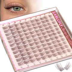 zanlufly lash clusters con banda invisible, aspecto natural y cómodo para uso diario.