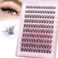 Pestañas racimos autoadhesivas Zanlufly para efecto natural y rápido.