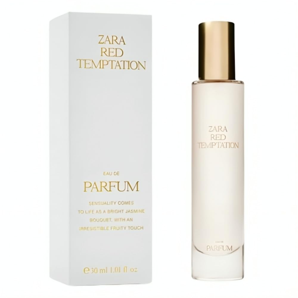 Zara Red Temptation: frasco de perfume elegante para ocasiones especiales.