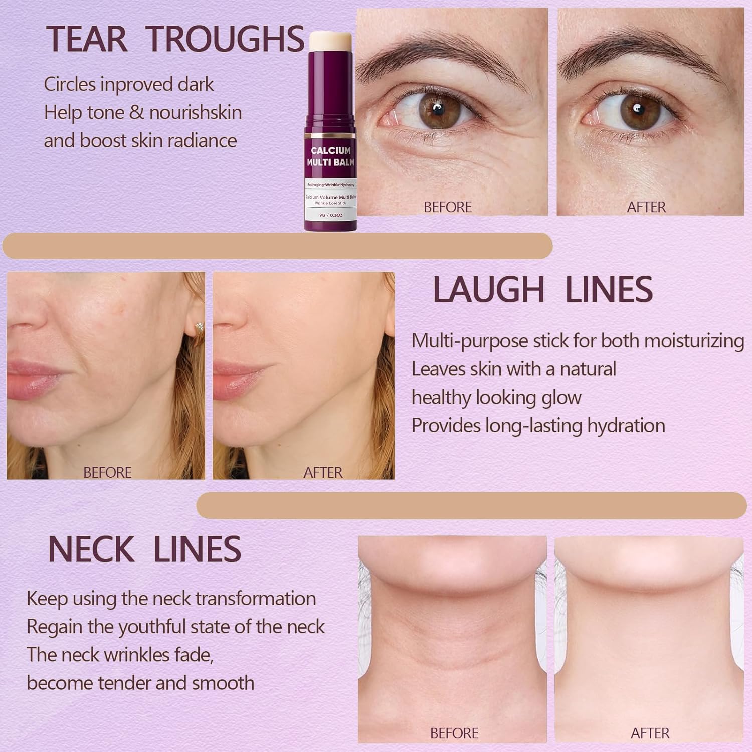 ZARICS Calcium Multi Balm Stick contorno de ojos nutrido y suave para uso diario