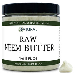 Zatural Neem Butter frasco frontal muestra crema suave para piel delicada