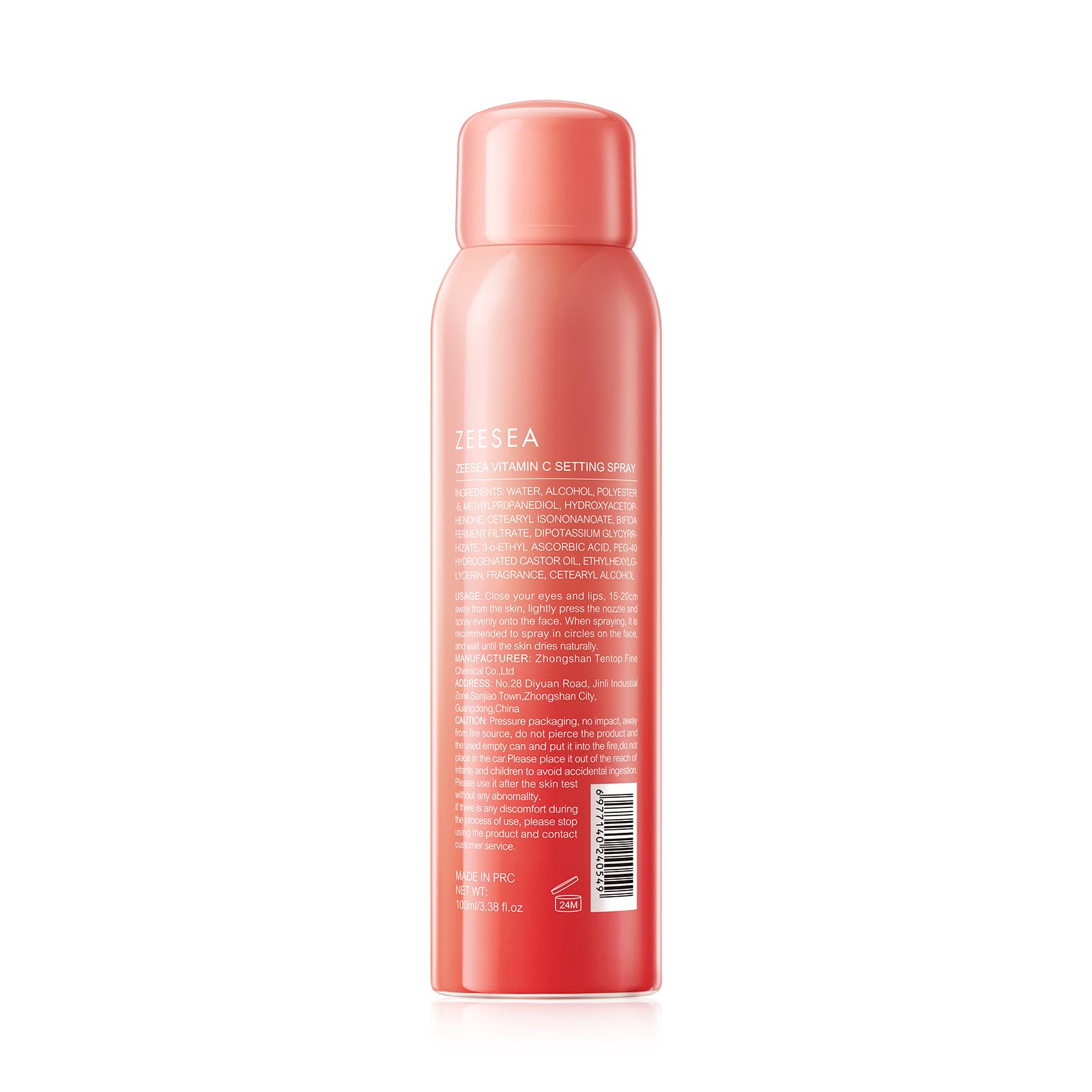 Zeesea mist close-up showing fine spray for all-day makeup setting.