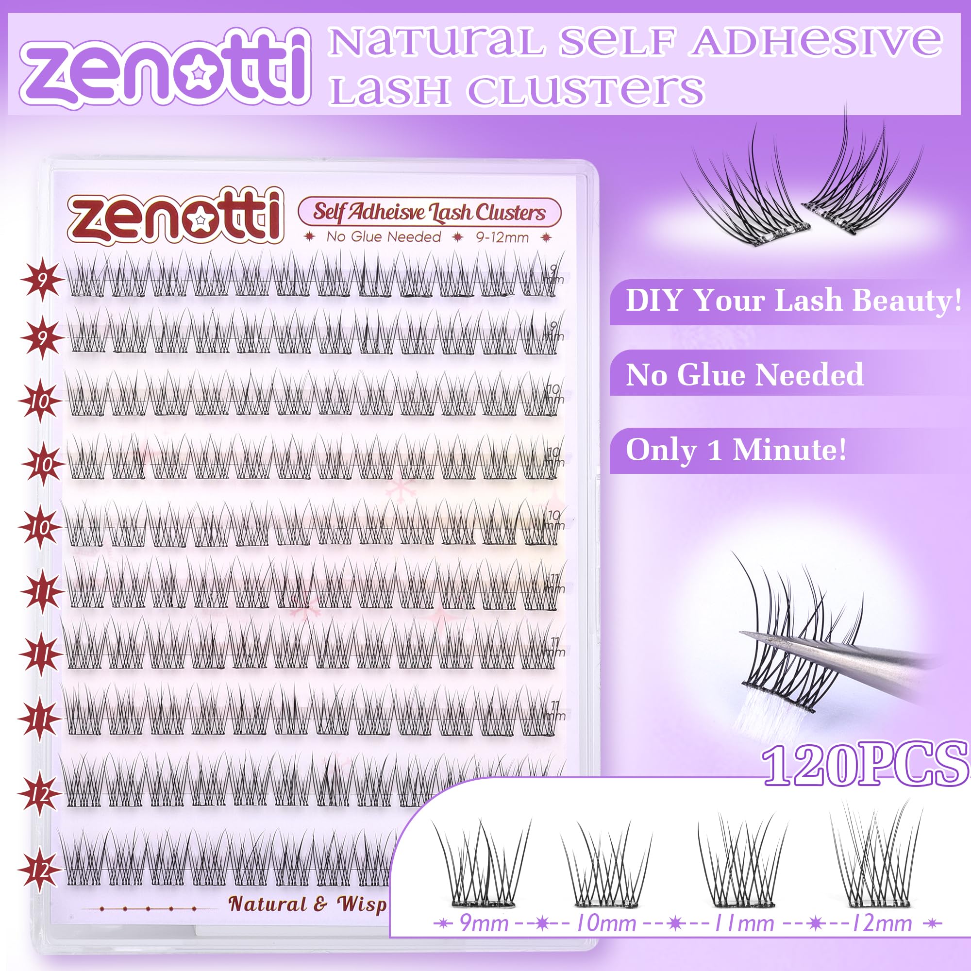 Zenotti clúster wispy 11mm para ojos definidos y destacados