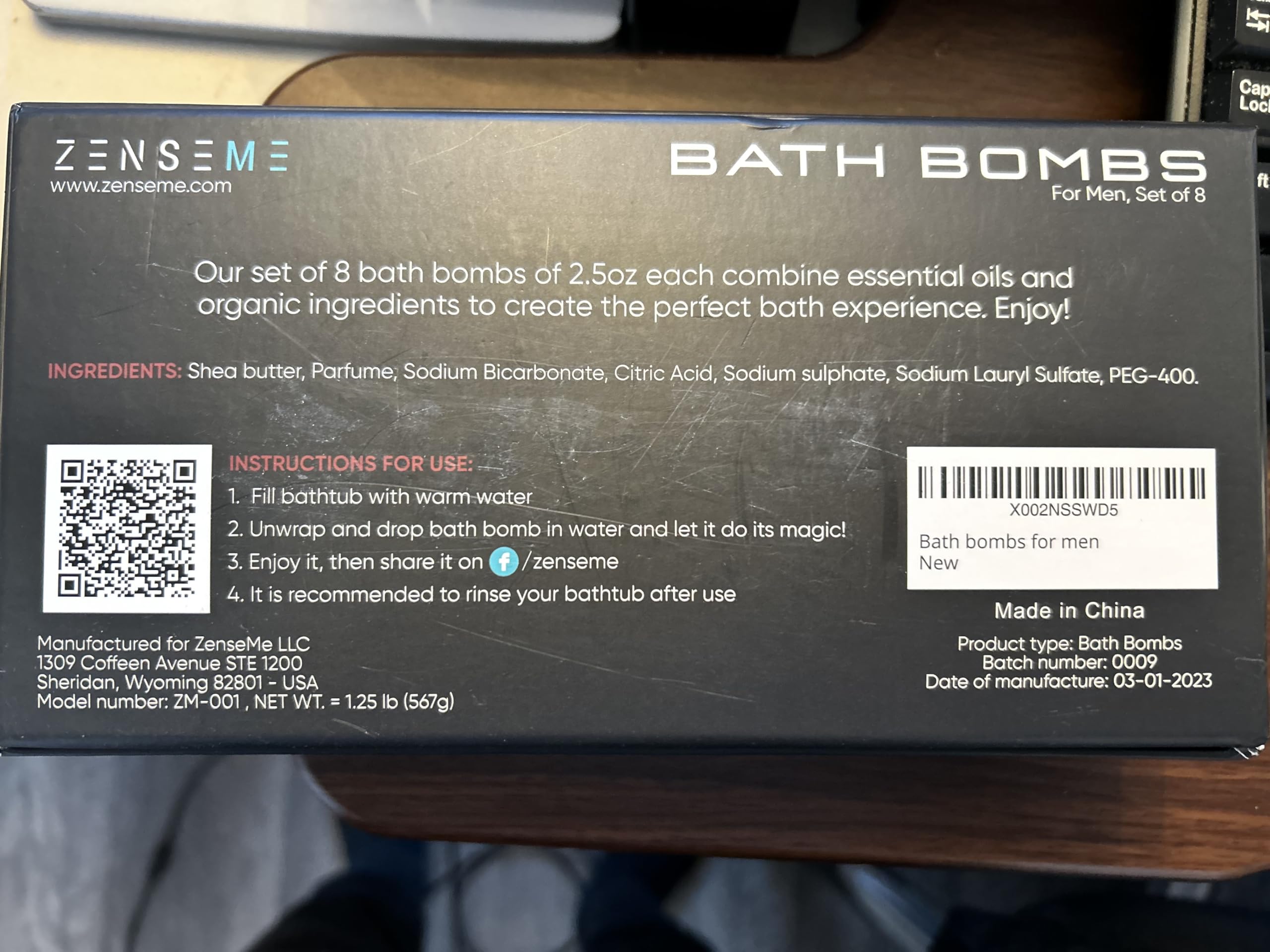 ZenseMe bath bomb vanilla – cozy aroma finishing a long day