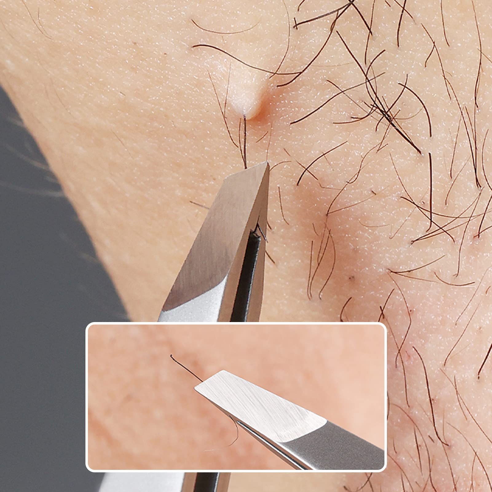 Dos tijeras ZERNBER: diferentes puntas para cejas y vello