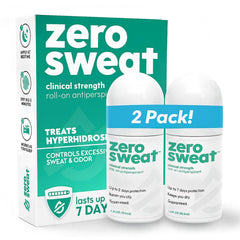 ZeroSweat caja de dos unidades para protección diaria sin irritación.