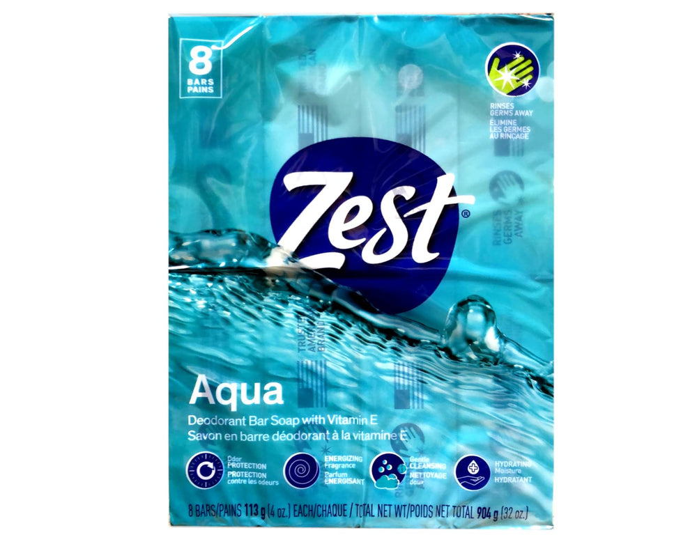 Zest Aqua con espuma abundante para ducha suave y limpia