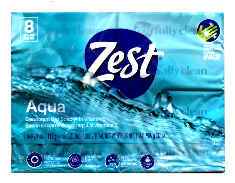 Zest Aqua dos barras expuestas, opción para uso frecuente en cuerpo y manos