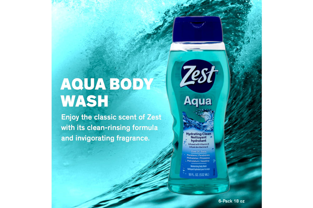 Zest Aqua: uso en ducha para piel hidratada tras enjuague.