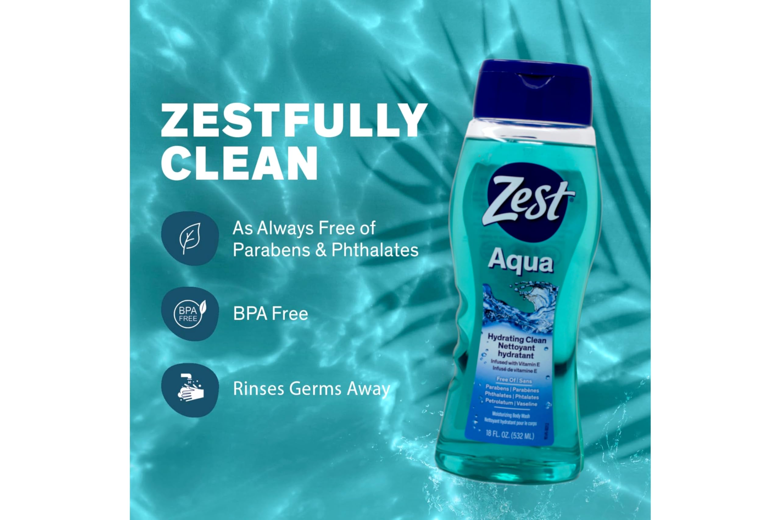 Zest Aqua, sello libre de parabenos en el envase