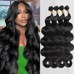 ZGWG 12A cabello-onda-corporal: cabello negro natural, listo para peinar y lograr volumen