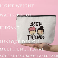 ZHAMEN bolsa maquillaje cremallera-corazón, detalle único para regalos