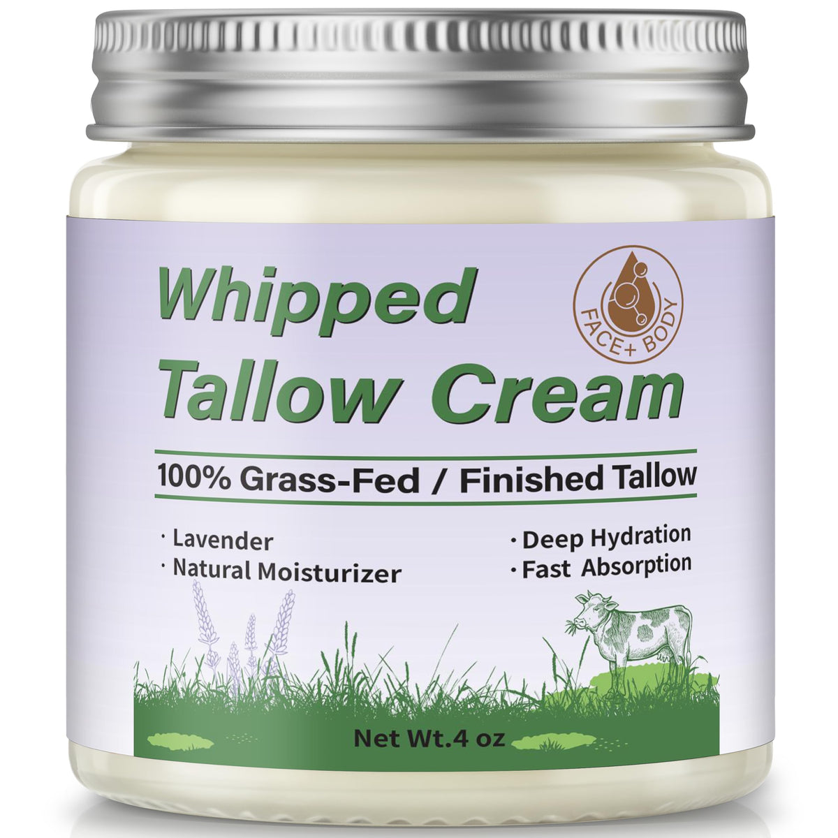 ZIIDII Beef Tallow Face Balm jar showing rich hydration for dry skin