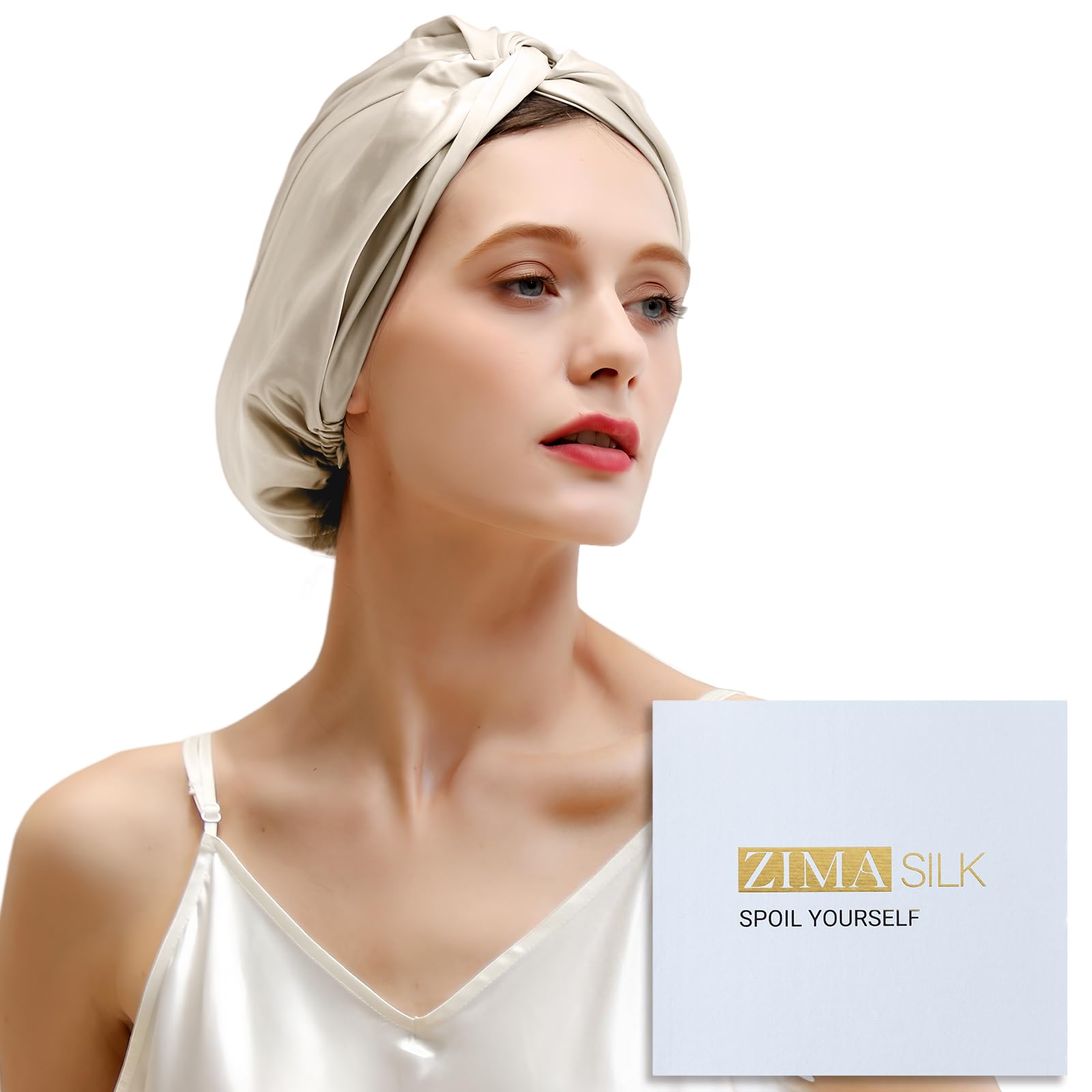 Gorro zimasilk seda para uso en casa o yoga