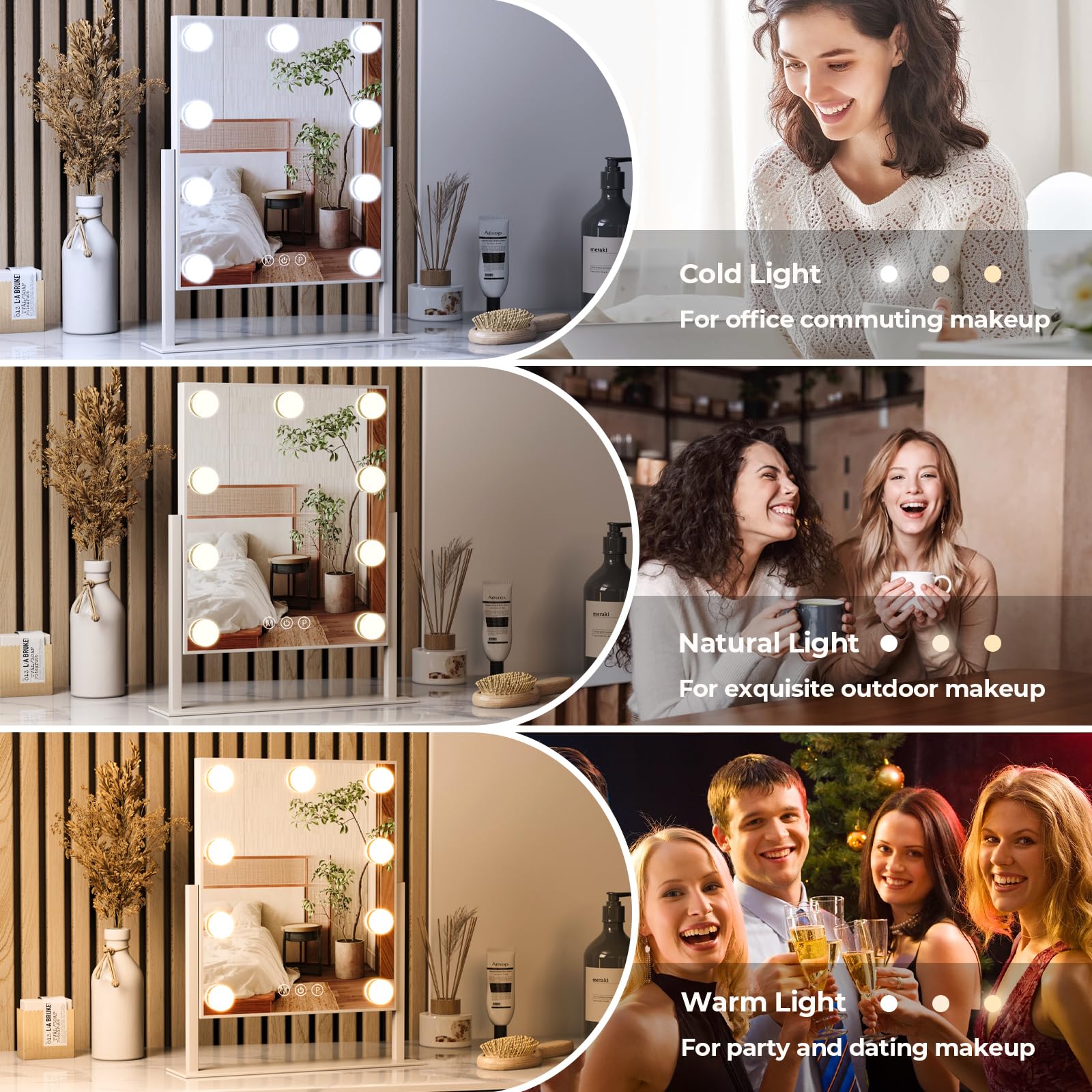 ZL ZELing Control táctil y memoria para encendido y brillo fáciles