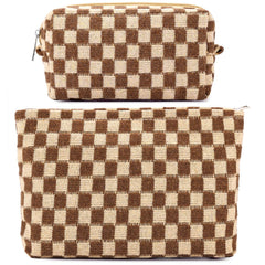 ZLFSRQ bolso maquillaje cuadros grande, ideal para viaje y organización diaria.